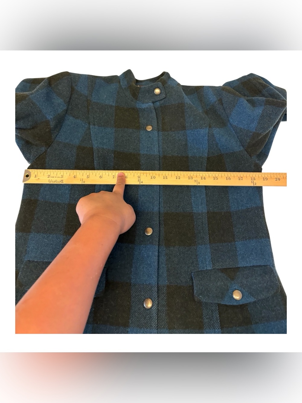 Vintage Pendleton Wool Buffalo Checked Coat Jacket Women’s Size Medium - Picture 8 of 11